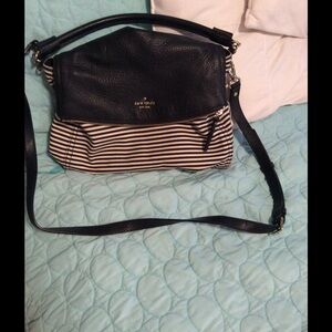 Kate Spade Black and White Striped Bag